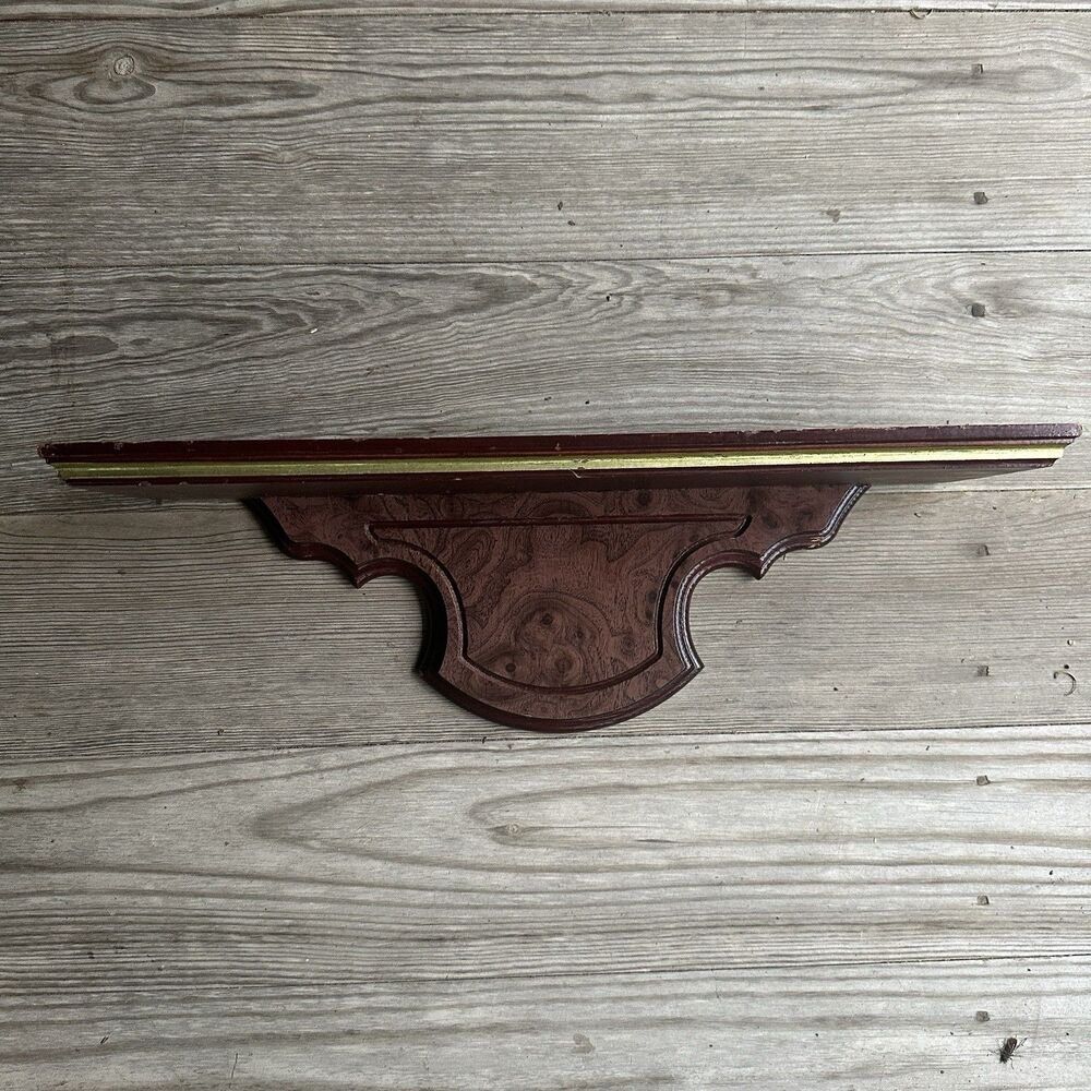 Vintage Solid Wood Wall Shelf Display Ledge Colonial Federal Traditional Decor